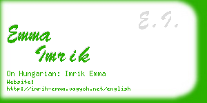 emma imrik business card